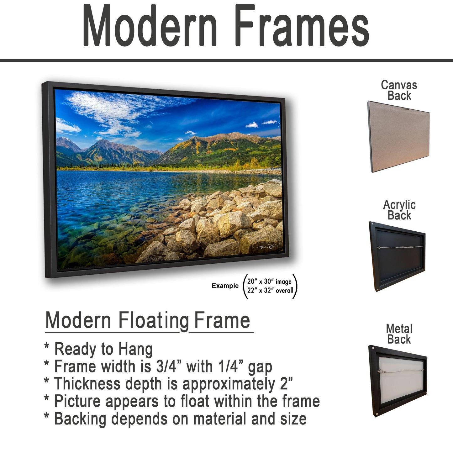 Twin Lakes Colorado Wall Art: Mountain Landscape Canvas or Metal