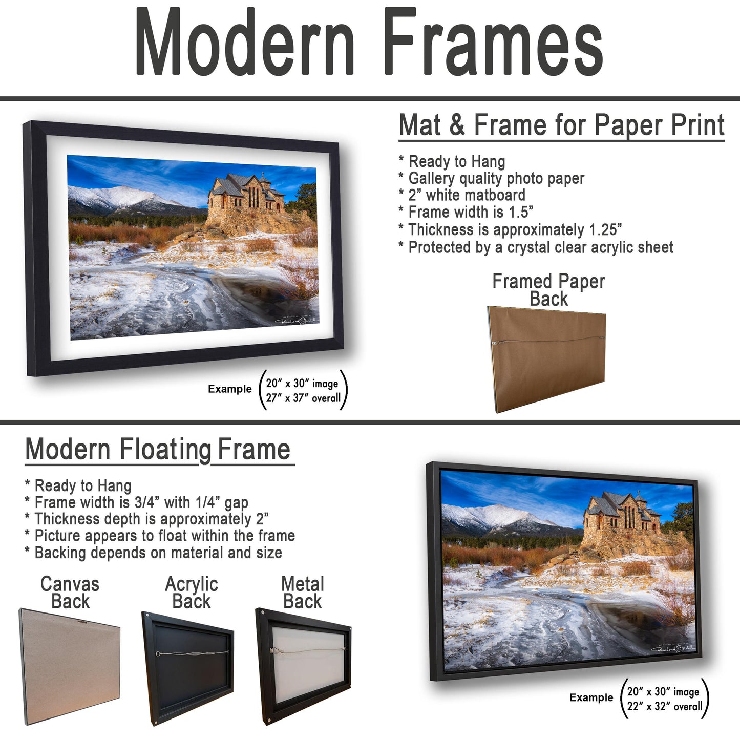 Rocky Mountain Chapel Print: Colorado Nature Wall Art (Canvas, Metal or Paper)