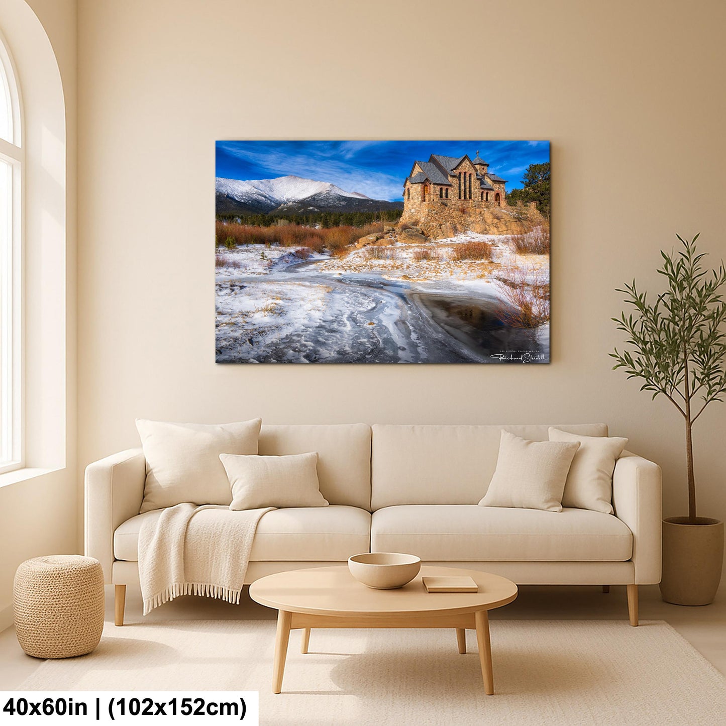 Rocky Mountain Chapel Print: Colorado Nature Wall Art (Canvas, Metal or Paper)