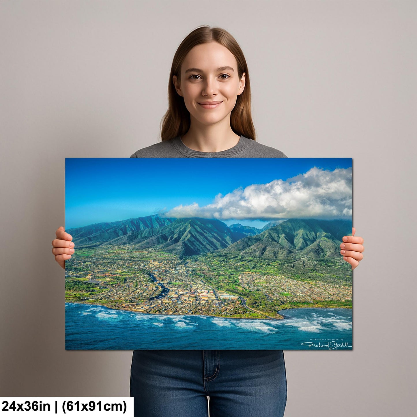 Maui Island Wall Art – Hawaii Landscape Art Coastal Home Decor Canvas Print