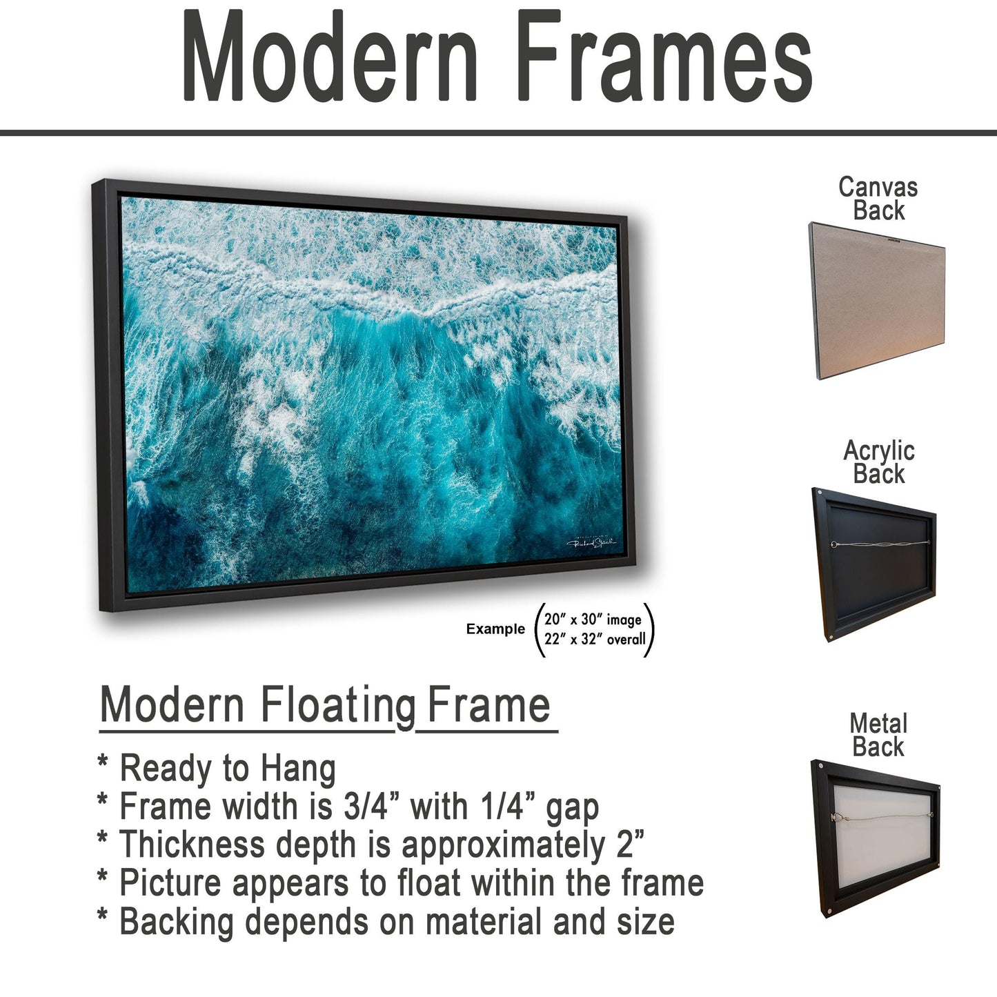 Ocean Wave Photography: Coastal Wall Art (Canvas or Metal Prints)