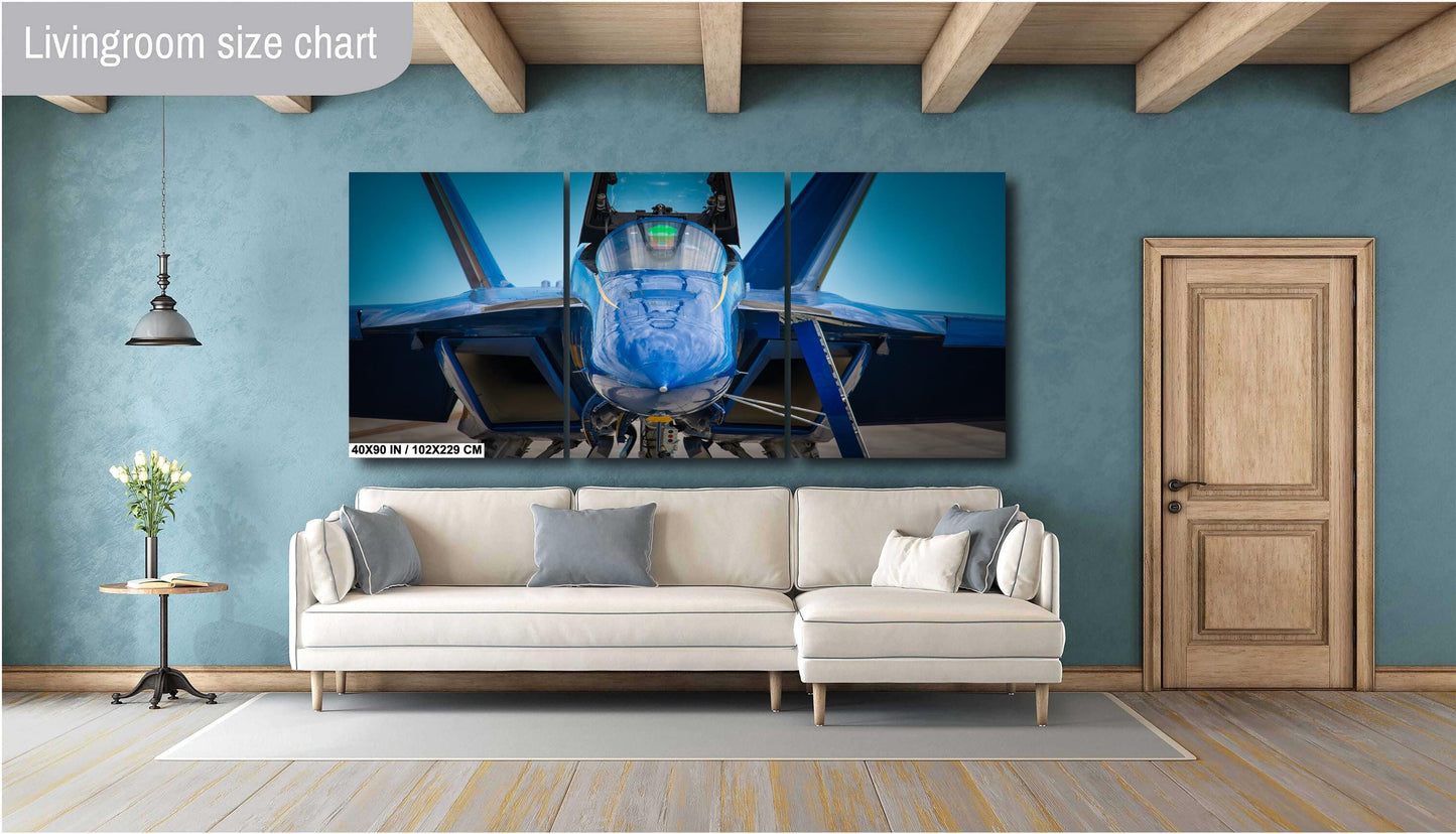 Blue Angels Canvas Print - Military Aviation Art | Fighter Jet Wall Decor