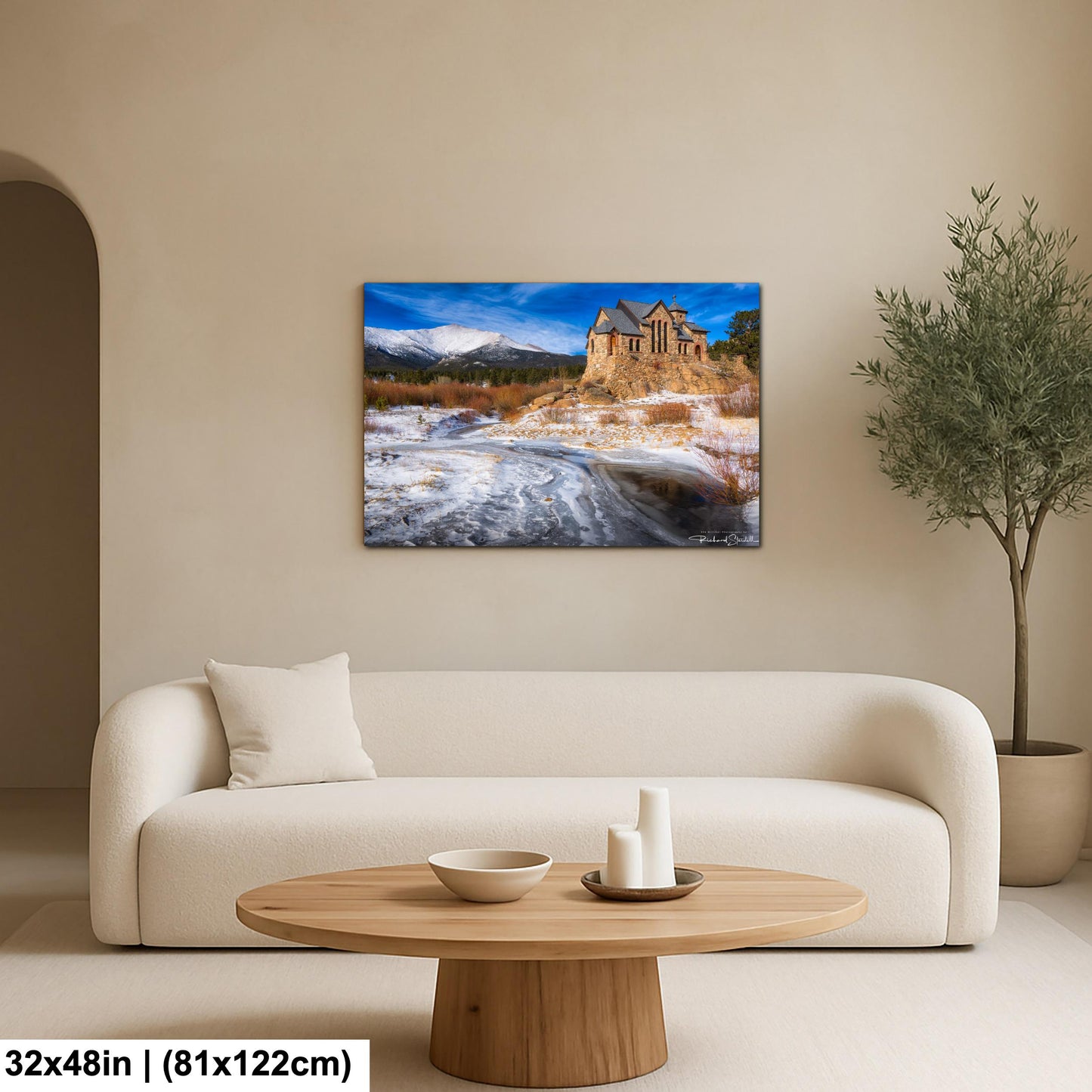 Rocky Mountain Chapel Print: Colorado Nature Wall Art (Canvas, Metal or Paper)