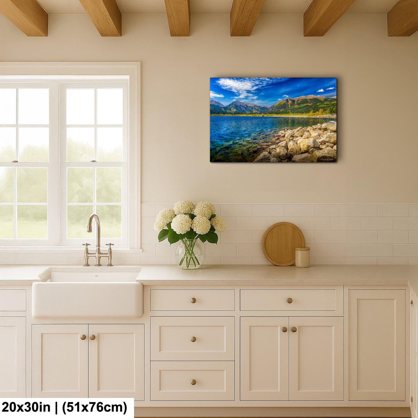 Twin Lakes Colorado Wall Art: Mountain Landscape Canvas or Metal