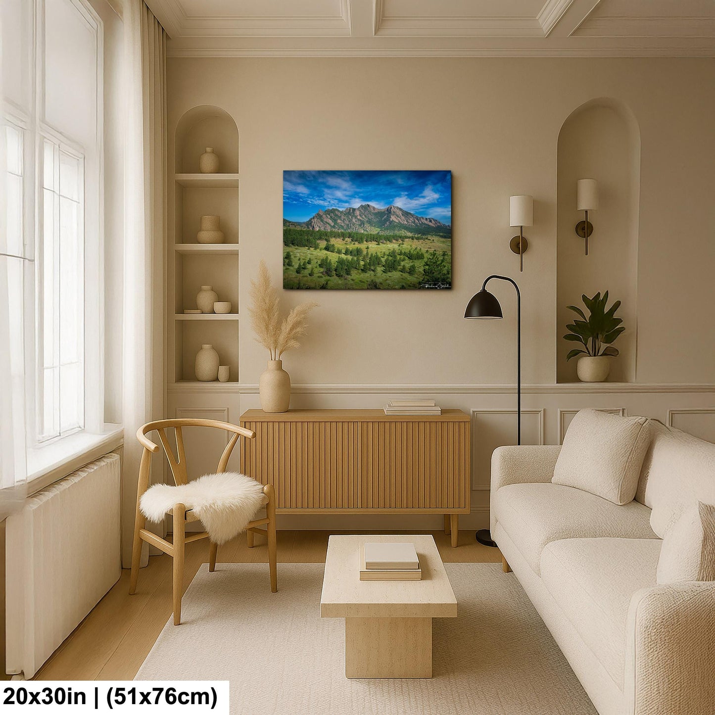 Boulder Flatirons Print - Large Landscape Wall Art | Ready To Hang Canvas