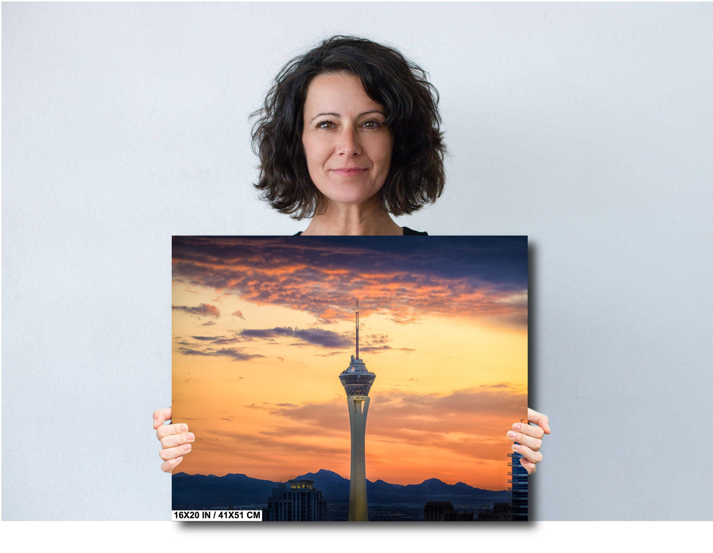 Las Vegas Stratosphere Art - Vibrant Cityscape Print | Premium Photo Paper Wall Art