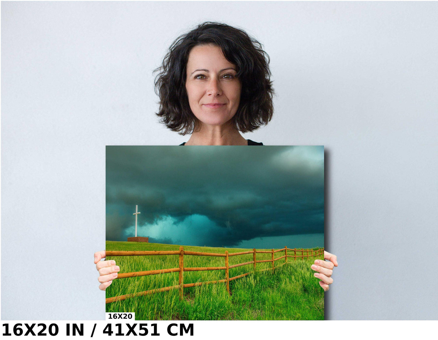 Thunderstorm Wall Art - Moody Lightning Storm Print | Religious Decor for Living Room