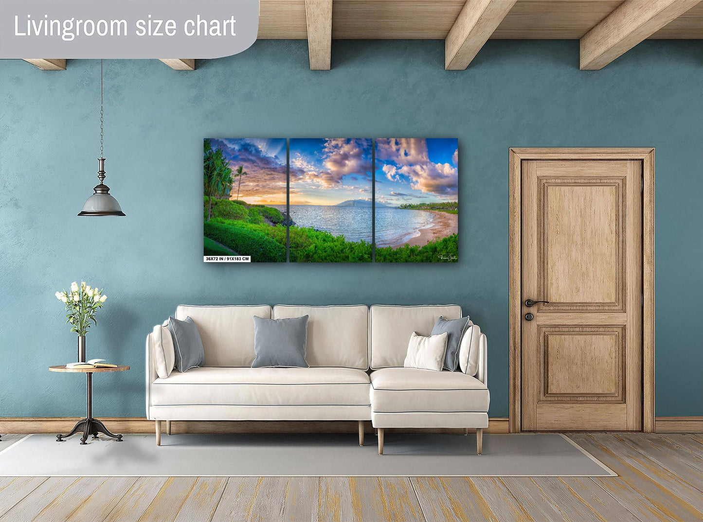 Wailea Beach Sunset Print – Maui Sunset Photo on Premium Photo Paper | Tropical Wall Art