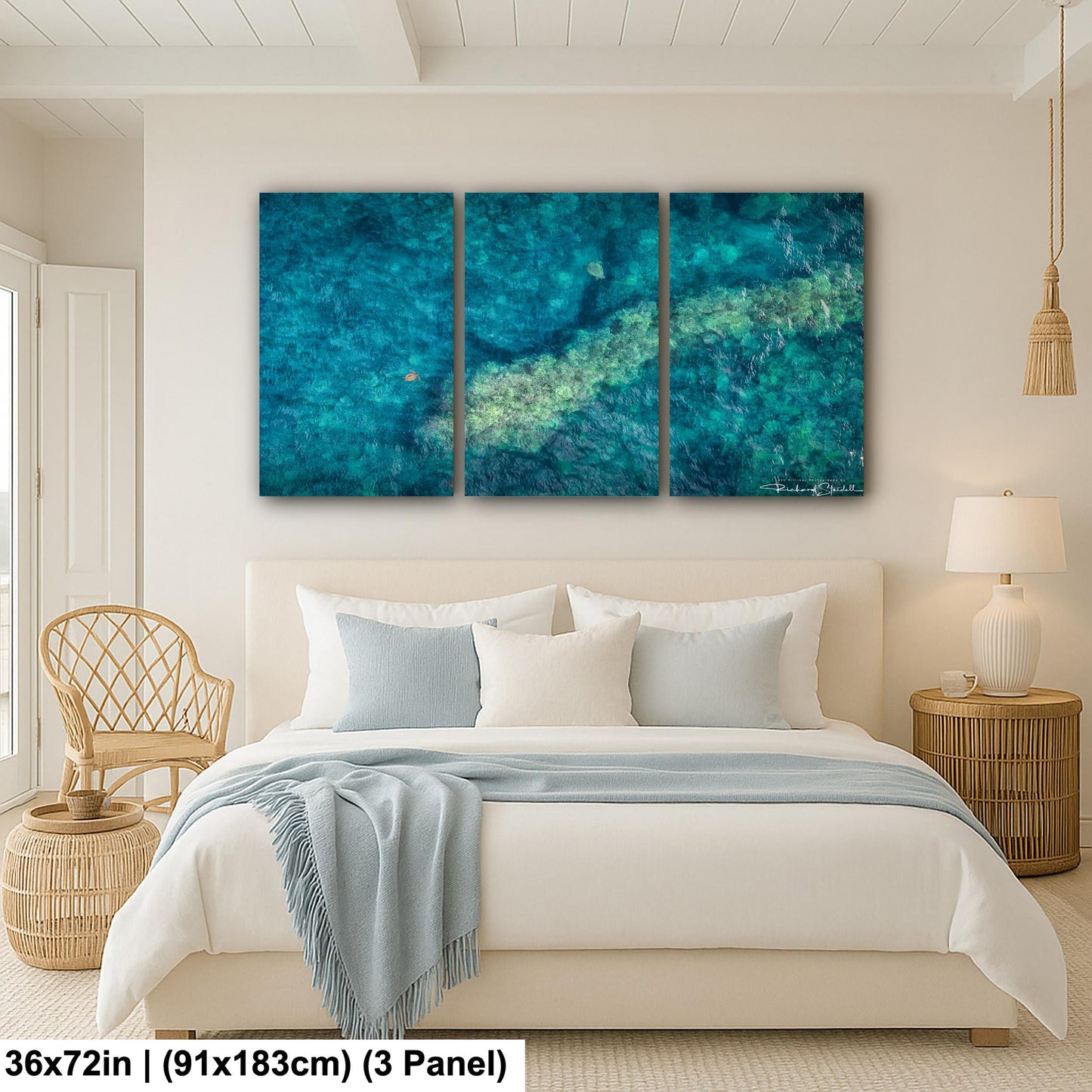 Sea Turtle Wall Art: Maui Ocean View - Tropical Coastal Decor