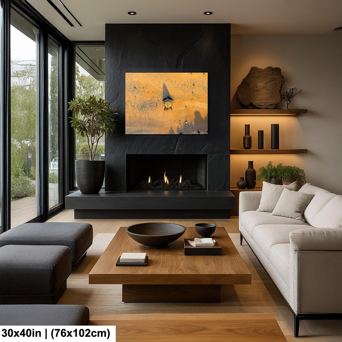 Sea Turtle Wall Art: Maui Ocean View - Tropical Coastal Decor