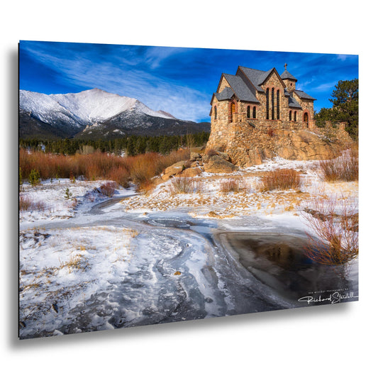 Rocky Mountain Chapel Print: Colorado Nature Wall Art (Canvas, Metal or Paper)