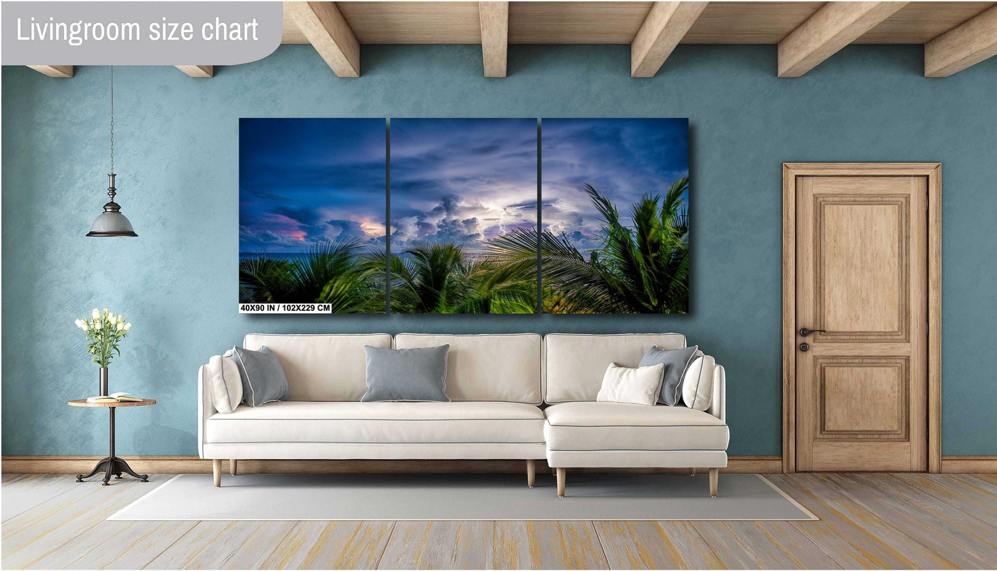 Tropical Thunderstorm Wall Art – Ready to Hang Canvas & Metal Photo Print Decor