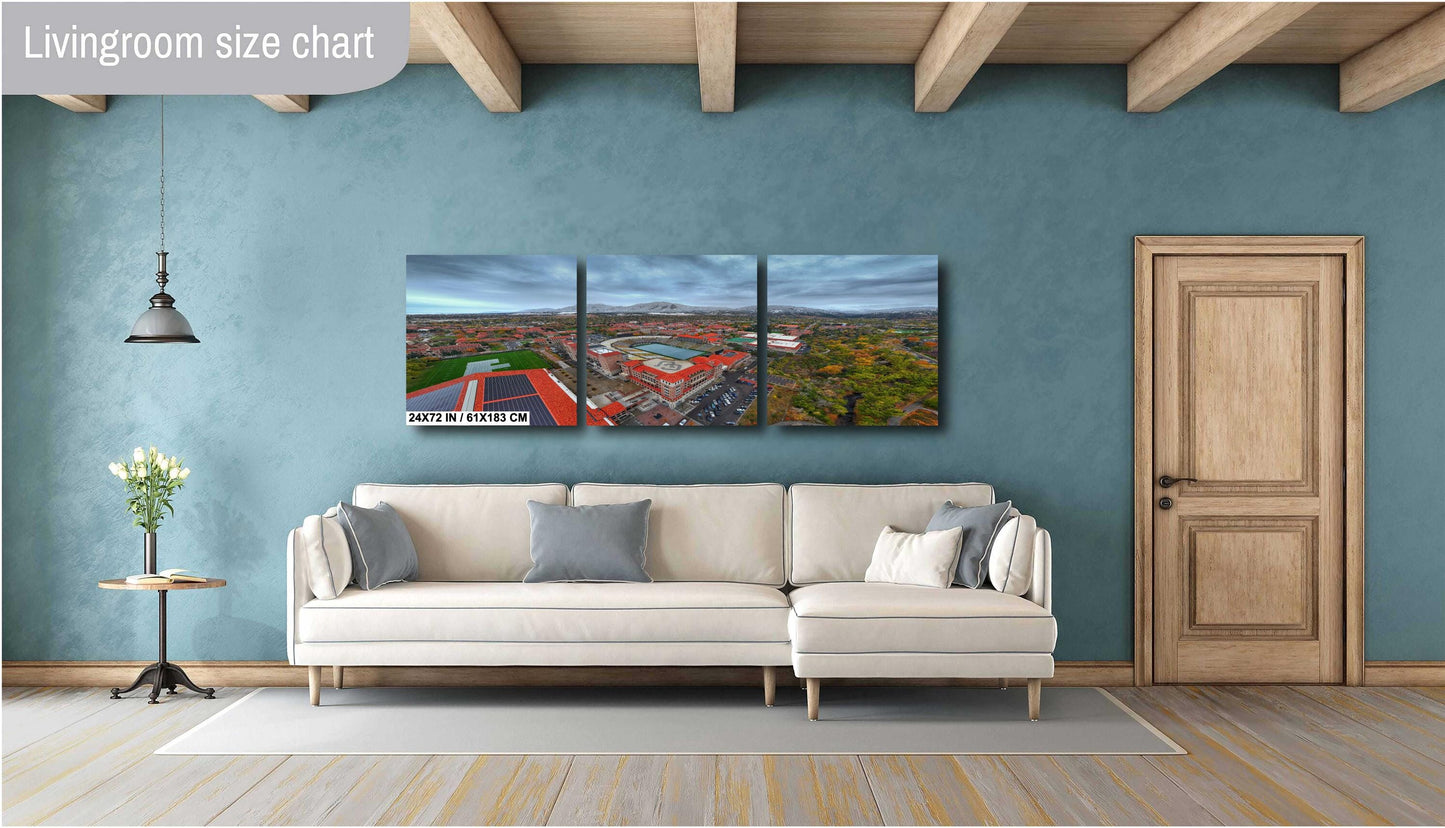 Folsom Field Wall Art - Boulder Colorado Canvas Print Ready to Hang | CU Buffs Gift