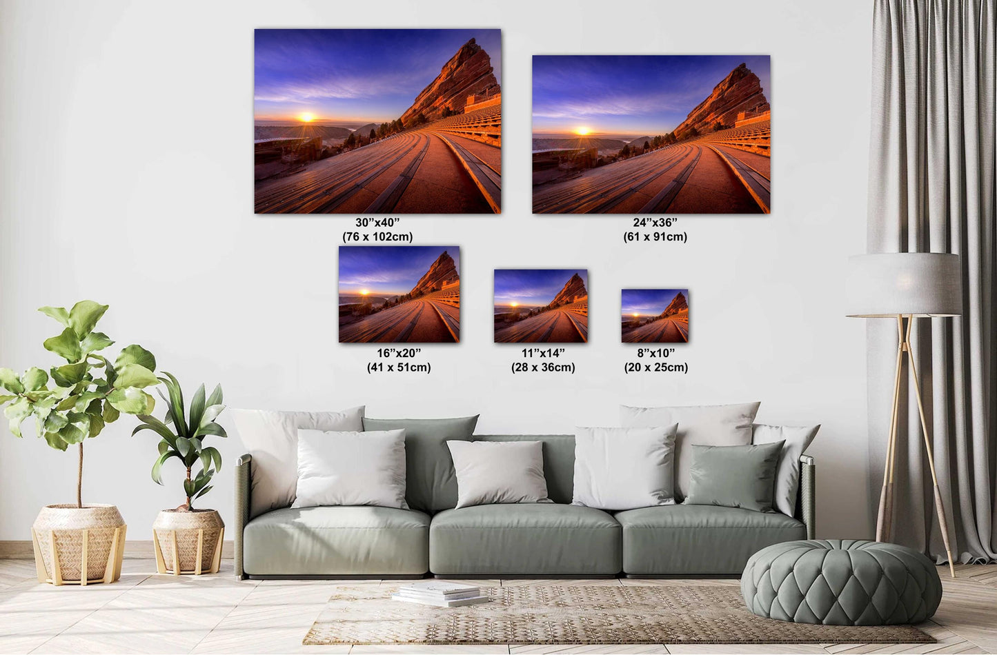 Red Rocks Landscape Print – Colorado Wall Art | Sunrise Canvas & Metal Photo