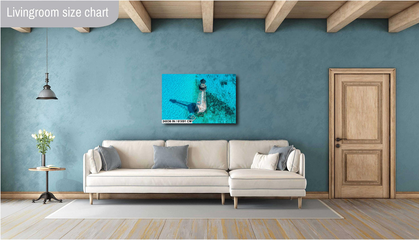 Alligator Reef Lighthouse Print - Florida Keys Wall Art | Ready to Hang Canvas