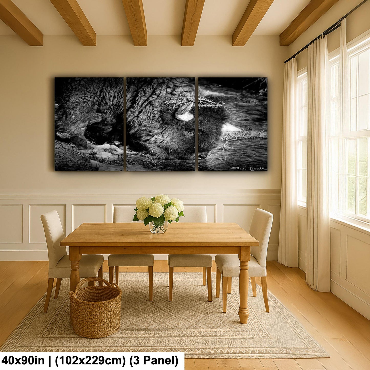 Buffalo Wall Art: Rustic Wildlife Photography - Ready to Hang