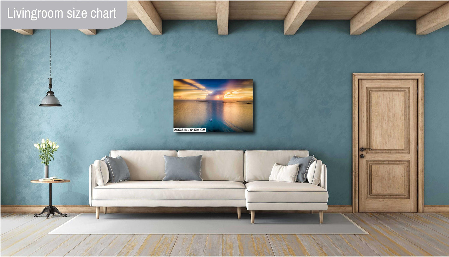 Florida Keys Wall Art - Sunset Canvas Print | Ready to Hang Nautical Decor