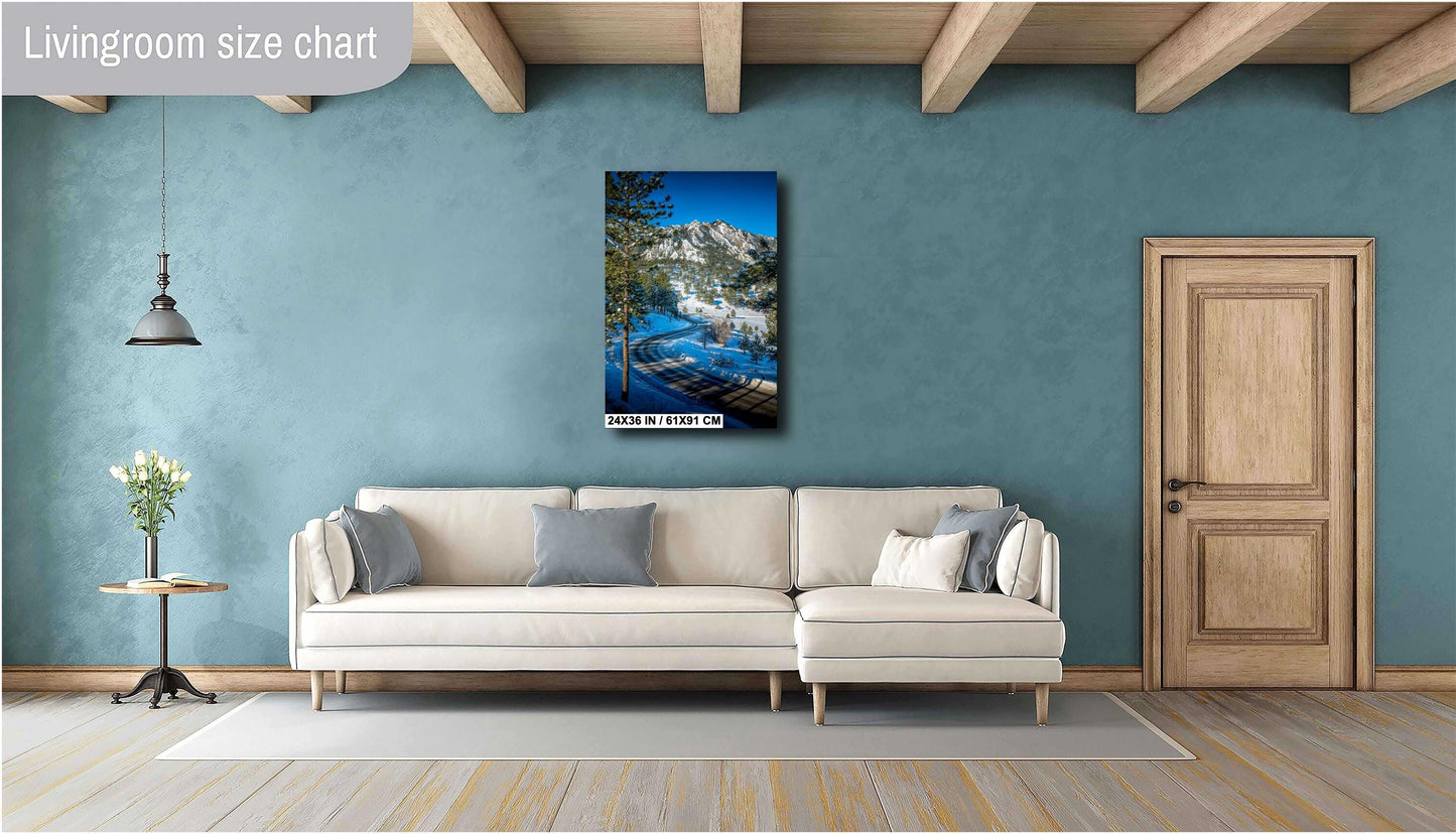 Boulder Flatirons Wall Art – Colorado Mountain Decor | Ready To Hang Canvas
