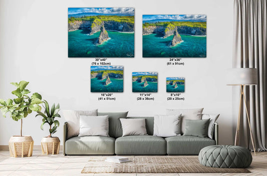 Maui Wall Art - Hawaiian Coastal Decor | Tropical Beach Print on Ready to Hang Canvas