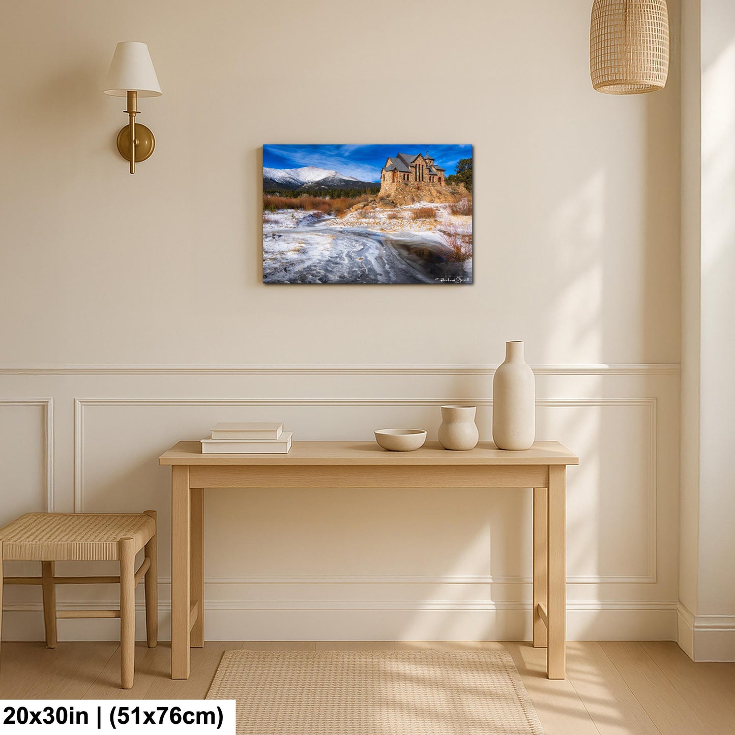 Rocky Mountain Chapel Print: Colorado Nature Wall Art (Canvas, Metal or Paper)