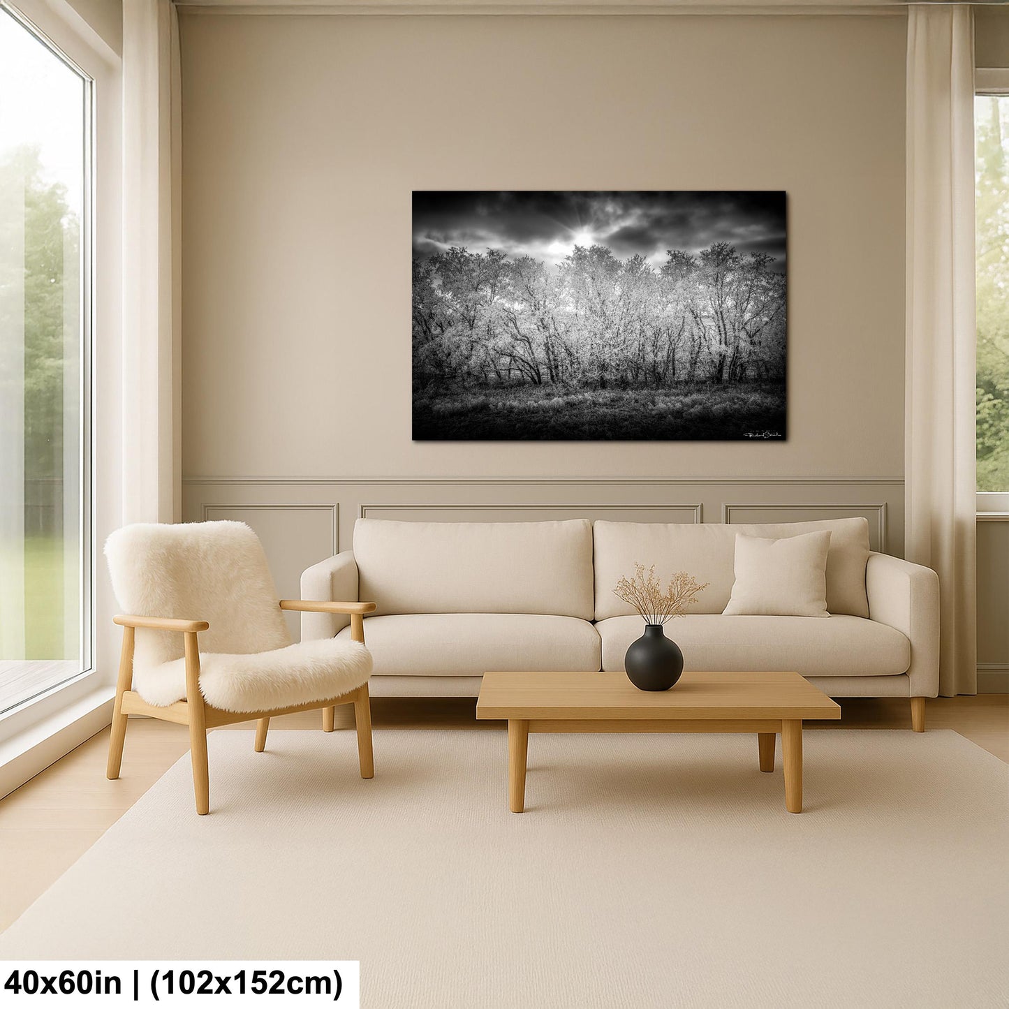 Rocky Mountain Landscape Print: Winter Nature Scene (Canvas or Metal)