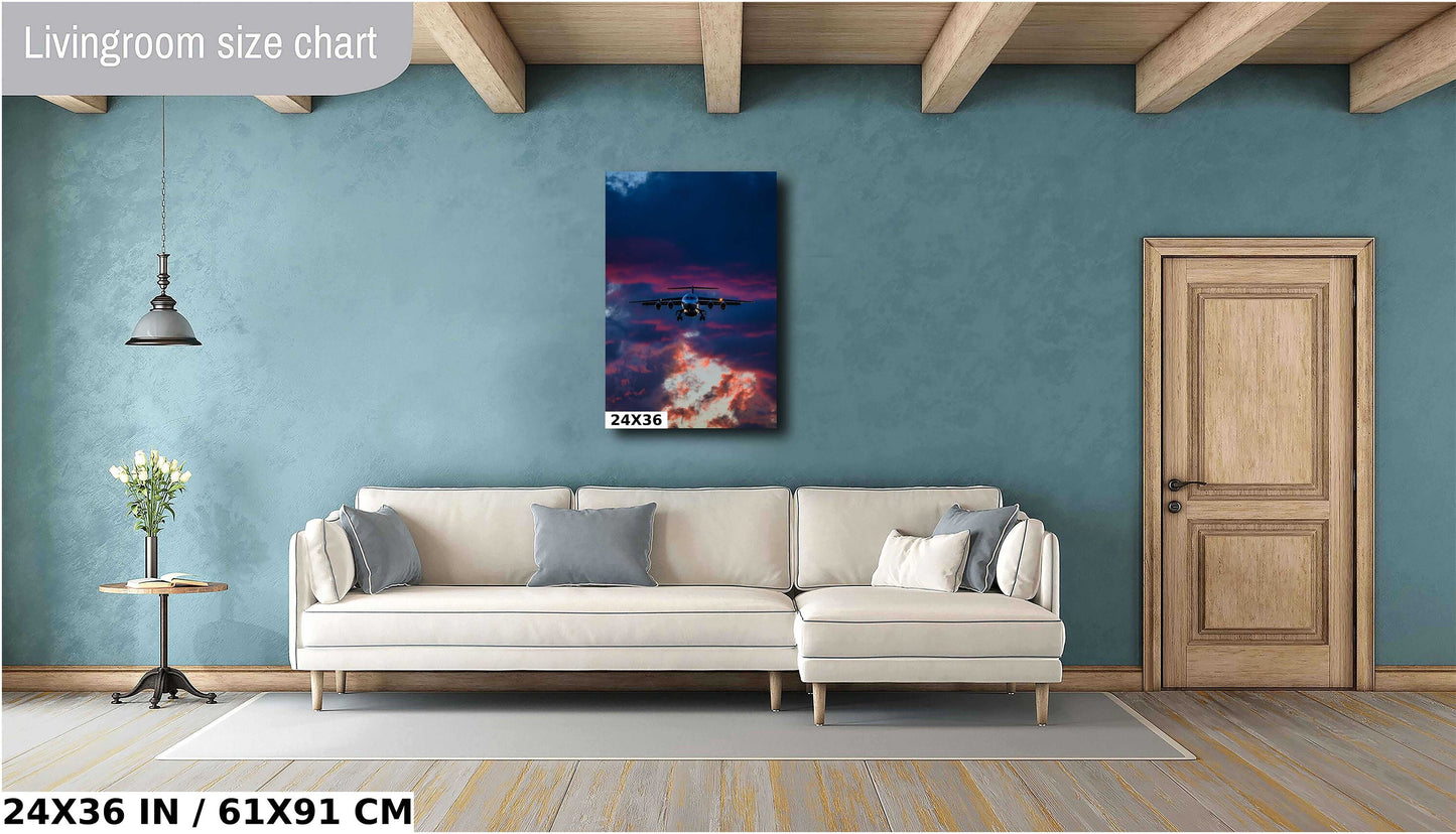 Air Tanker Wall Art – Large Firefighter Decor | Aviation Canvas Print Gift