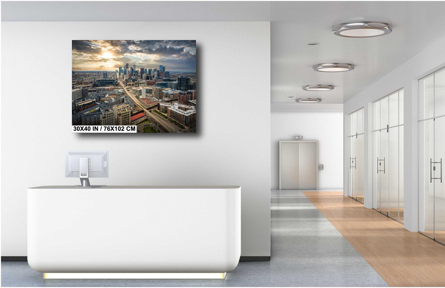 Denver Skyline Wall Art - Modern Cityscape Decor | Union Station Print for Home & Office