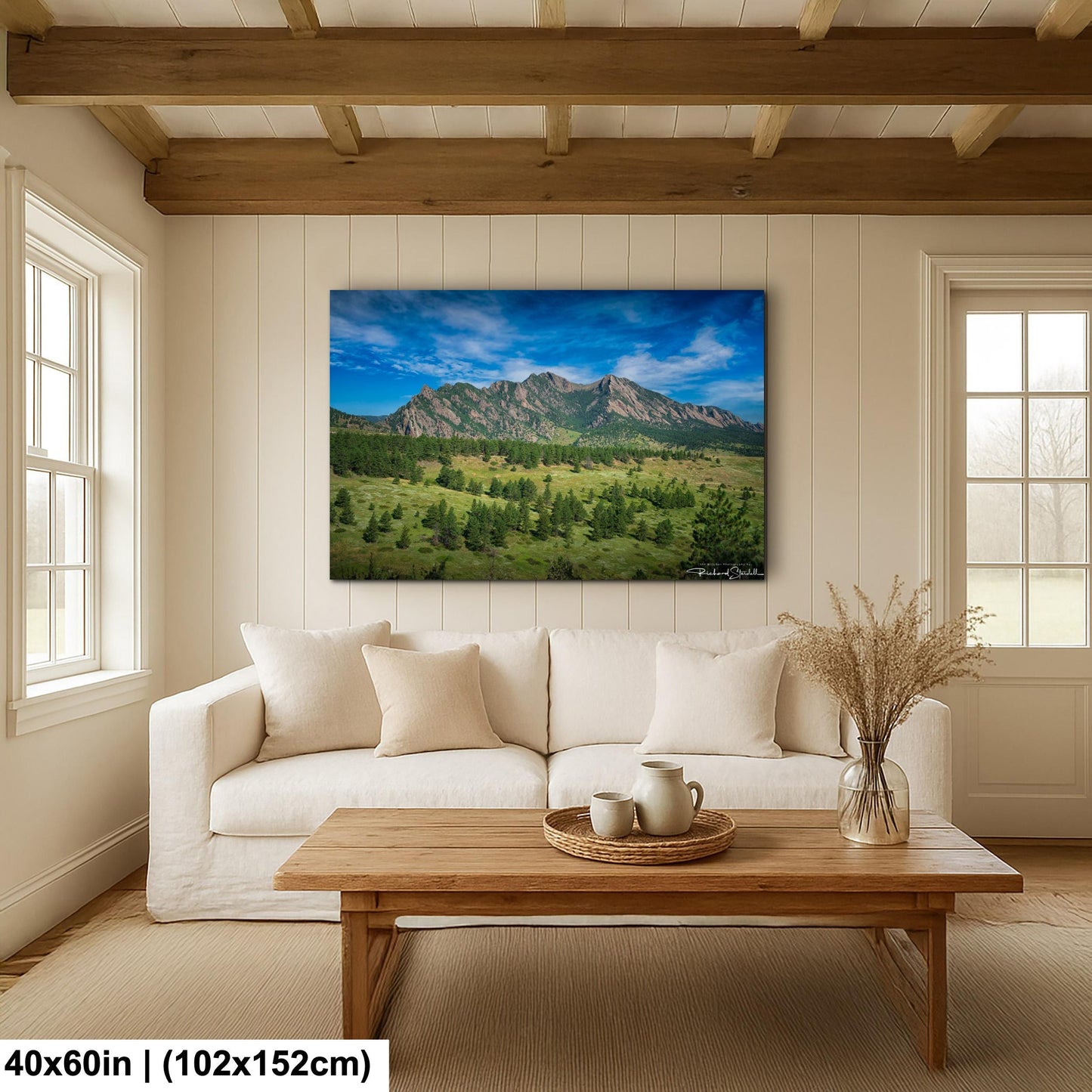 Boulder Flatirons Print - Large Landscape Wall Art | Ready To Hang Canvas