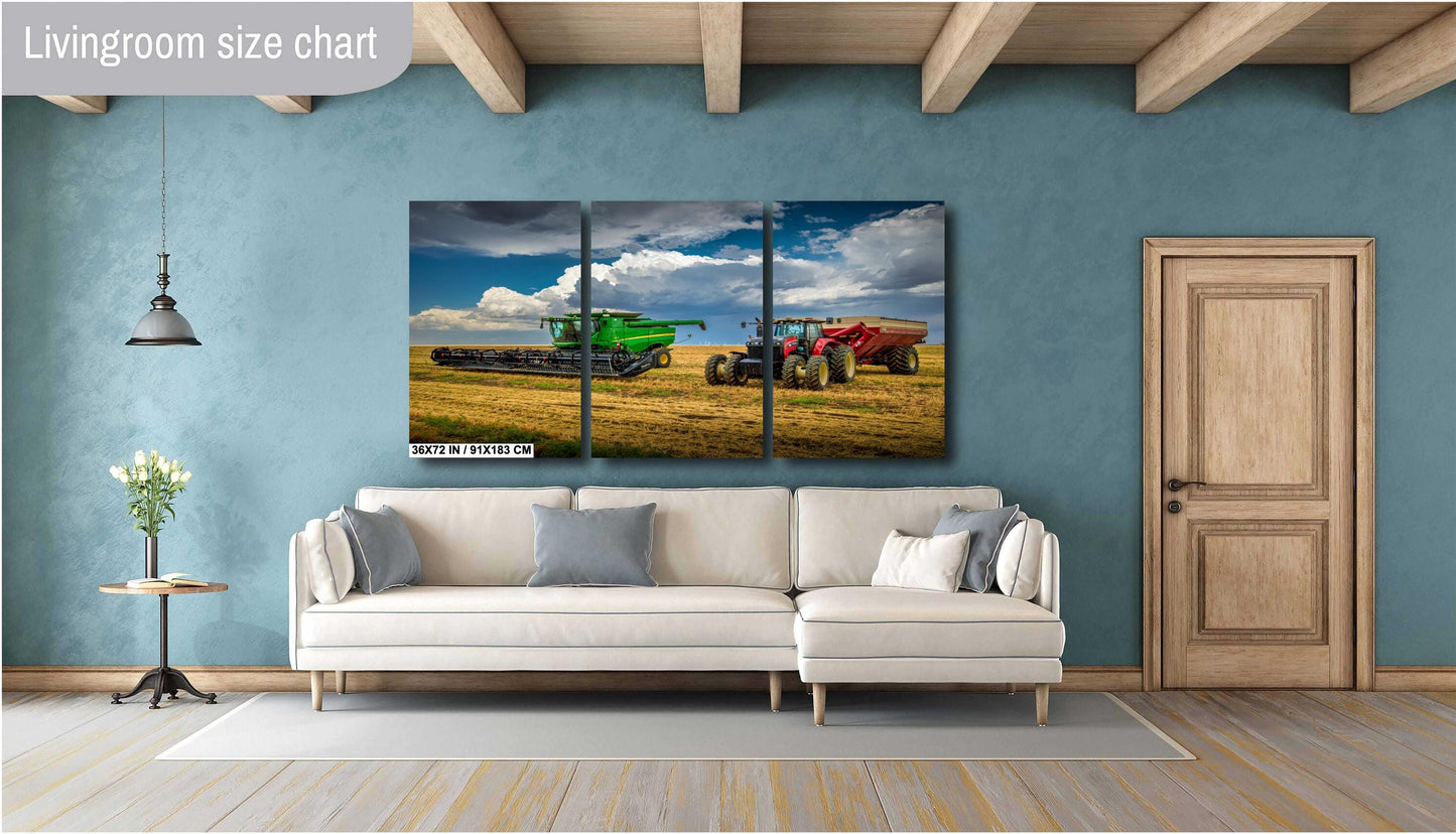 John Deere Tractor Art - Versatile Tractor Print | Rustic Country Decor Canvas