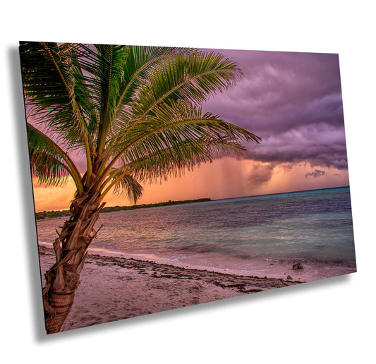 Tulum Tropical Wall Art – Vibrant Beach Scene Canvas & Aluminum Metal Print