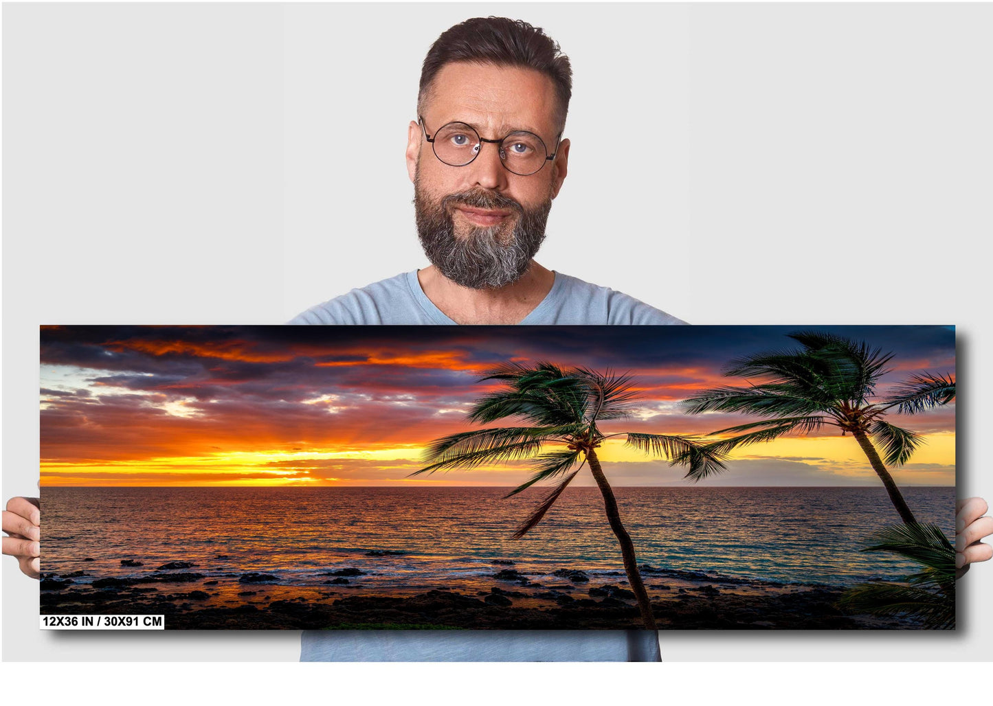 Maui Sunset Photo Print - Tropical Wall Art | Hawaii Metal Canvas Decor