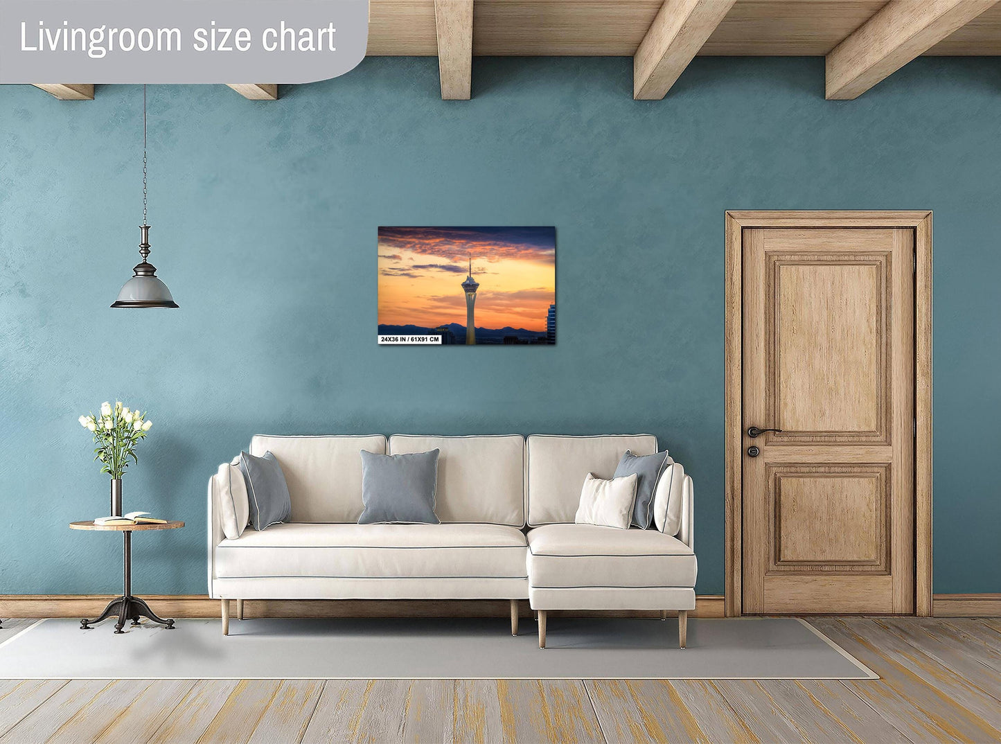 Las Vegas Stratosphere Art - Vibrant Cityscape Print | Premium Photo Paper Wall Art