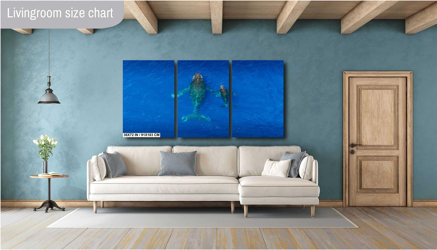 Humpback Whale Print - Canvas Wall Art | Metal & Acrylic Whale Wall Decor