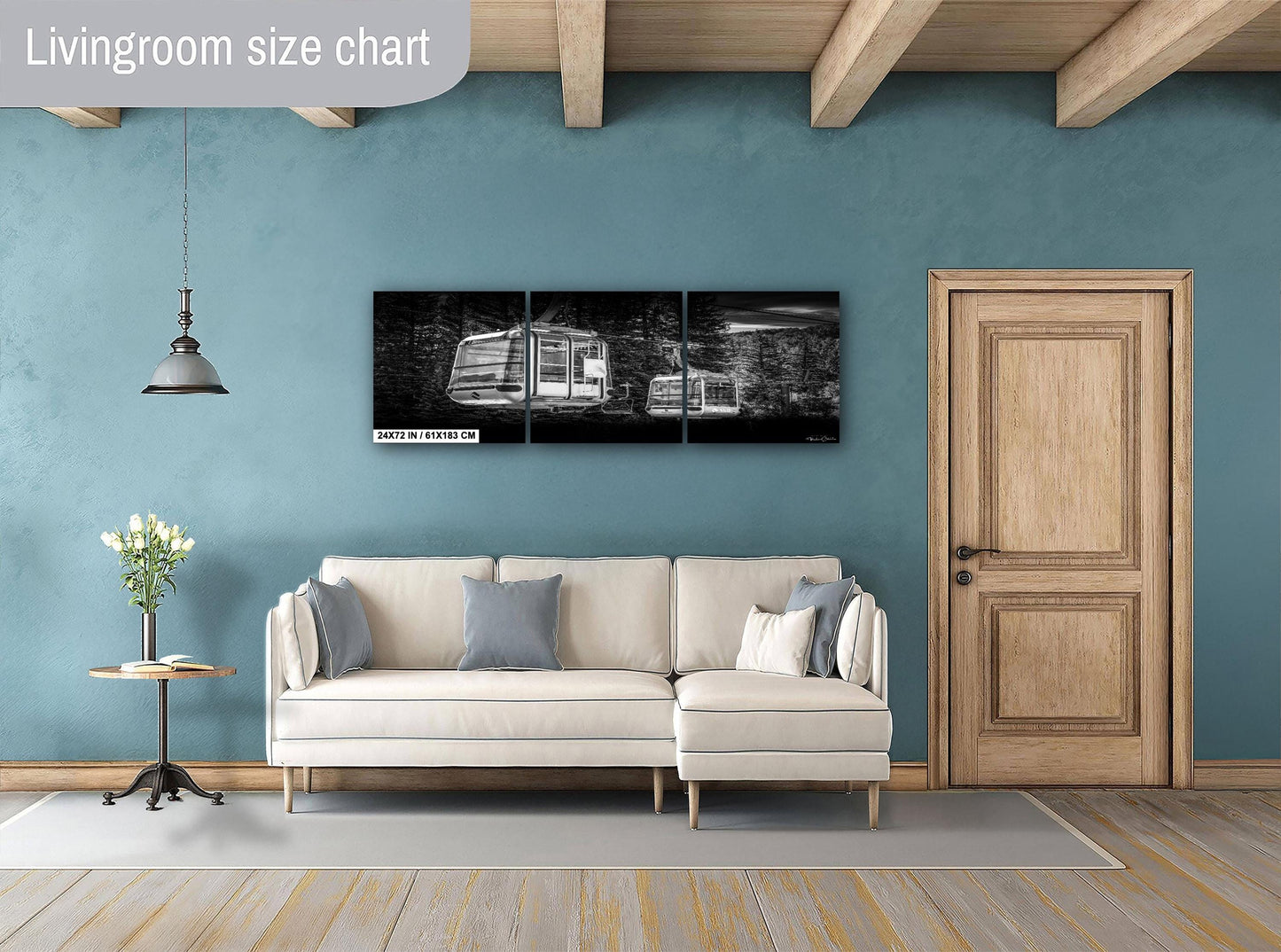 Vail Ski Lift Art – Black and White Print | Canvas, Metal & Acrylic Wall Decor