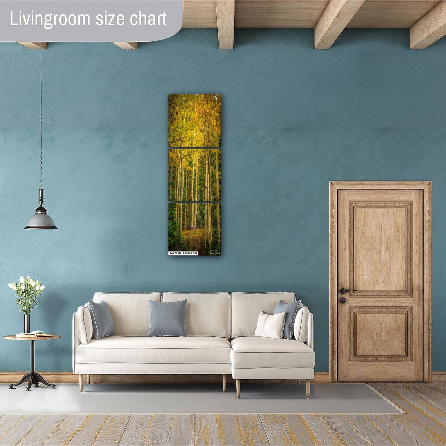 Colorado Aspen Wall Art – Large Autumn Tree Decor | Fine Art Metal Print