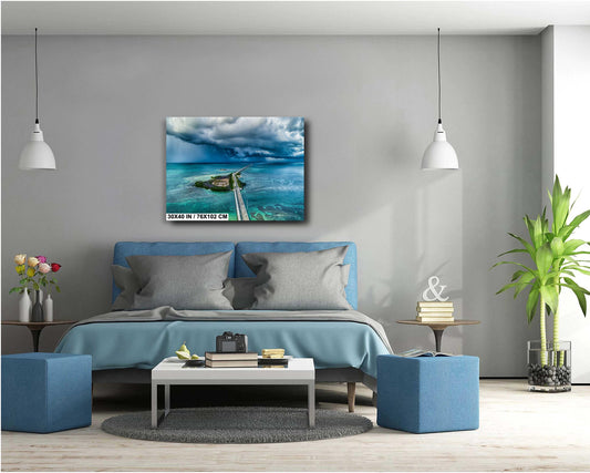 Seven Mile Bridge Wall Art – Florida Keys Coastal Landscape Print | Ready To Hang Canvas