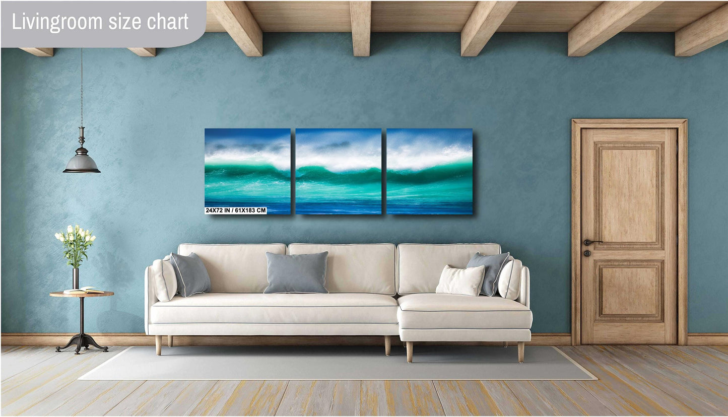Ocean Wave Wall Art - Vibrant Surf Photography Print | Coastal Wall Decor