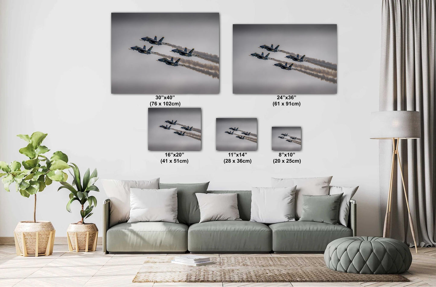 Blue Angels Print - Navy Flight Squadron Canvas Wall Art | Aviation Collector Gift