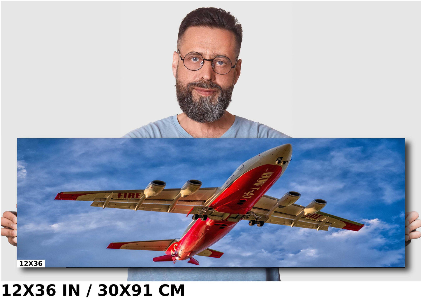 Firefighting Airplane Wall Art – Bold Aviation Wall Decor Featuring Neptune T-40 Print