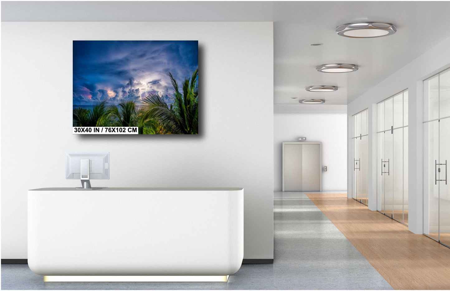 Tropical Thunderstorm Wall Art – Ready to Hang Canvas & Metal Photo Print Decor