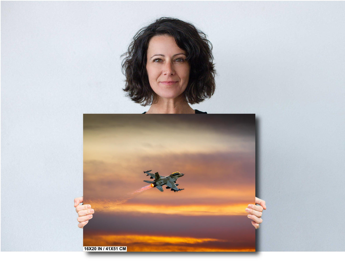 F-16 Wall Art - Fighter Jet Decor | Military Aircraft Art | Unique Home Artwork