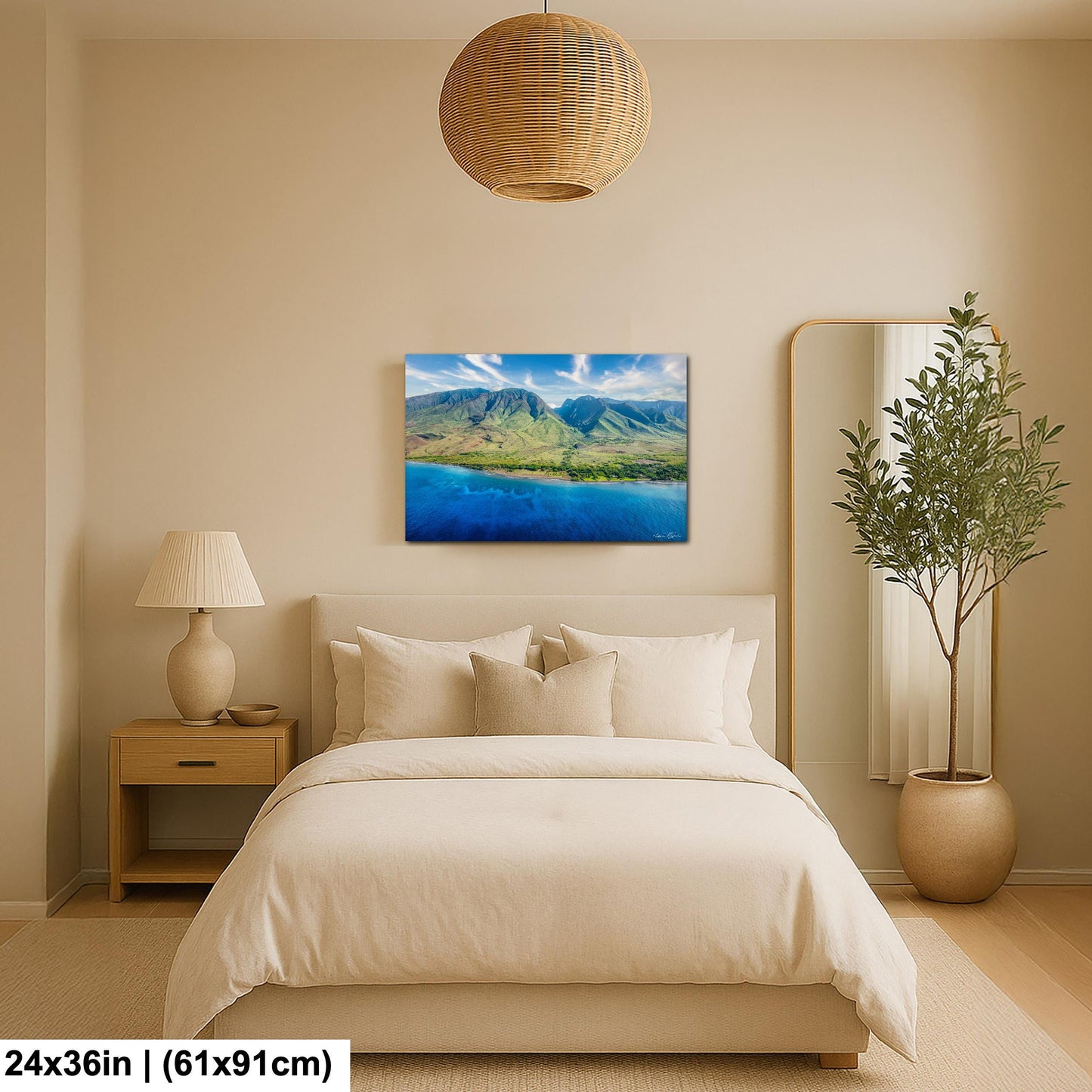 Maui Island Wall Art - Vibrant Hawaiian Landscape Art | Coastal Colors Decor