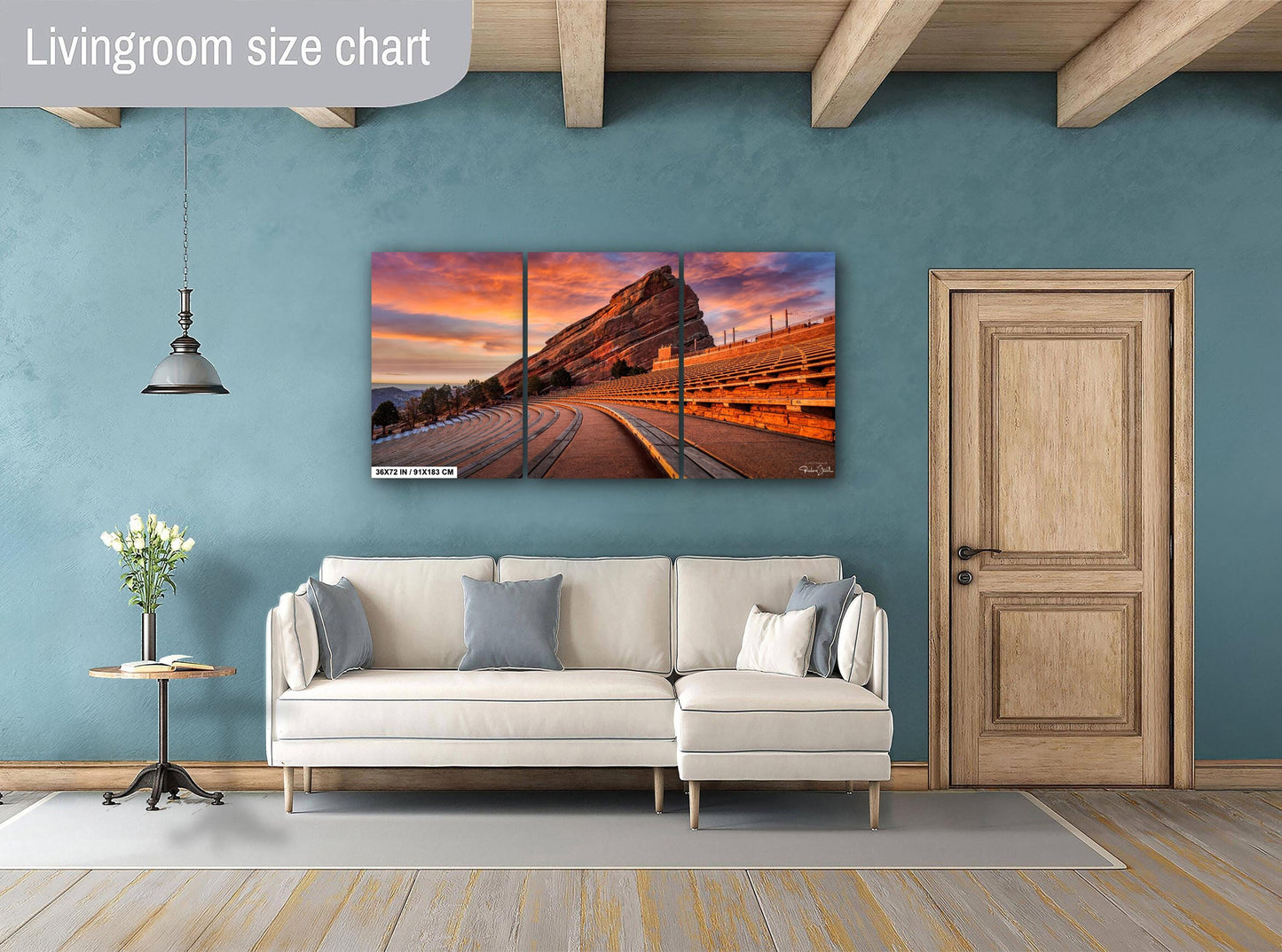 Red Rocks Wall Art - Colorado Landscape Print | Sunrise Photo Canvas & Metal Prints
