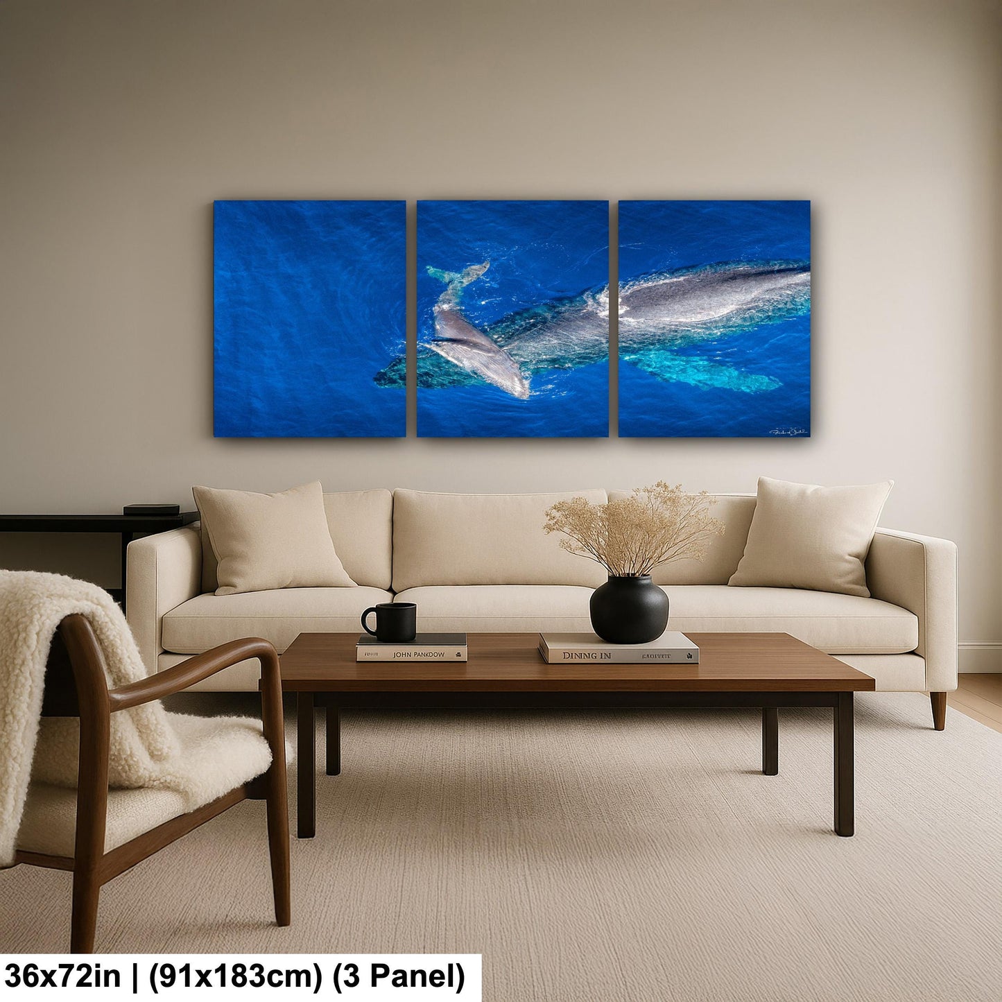 Humpback Whale Wall Art - Ocean Animal Print on Canvas, Metal, or Acrylic