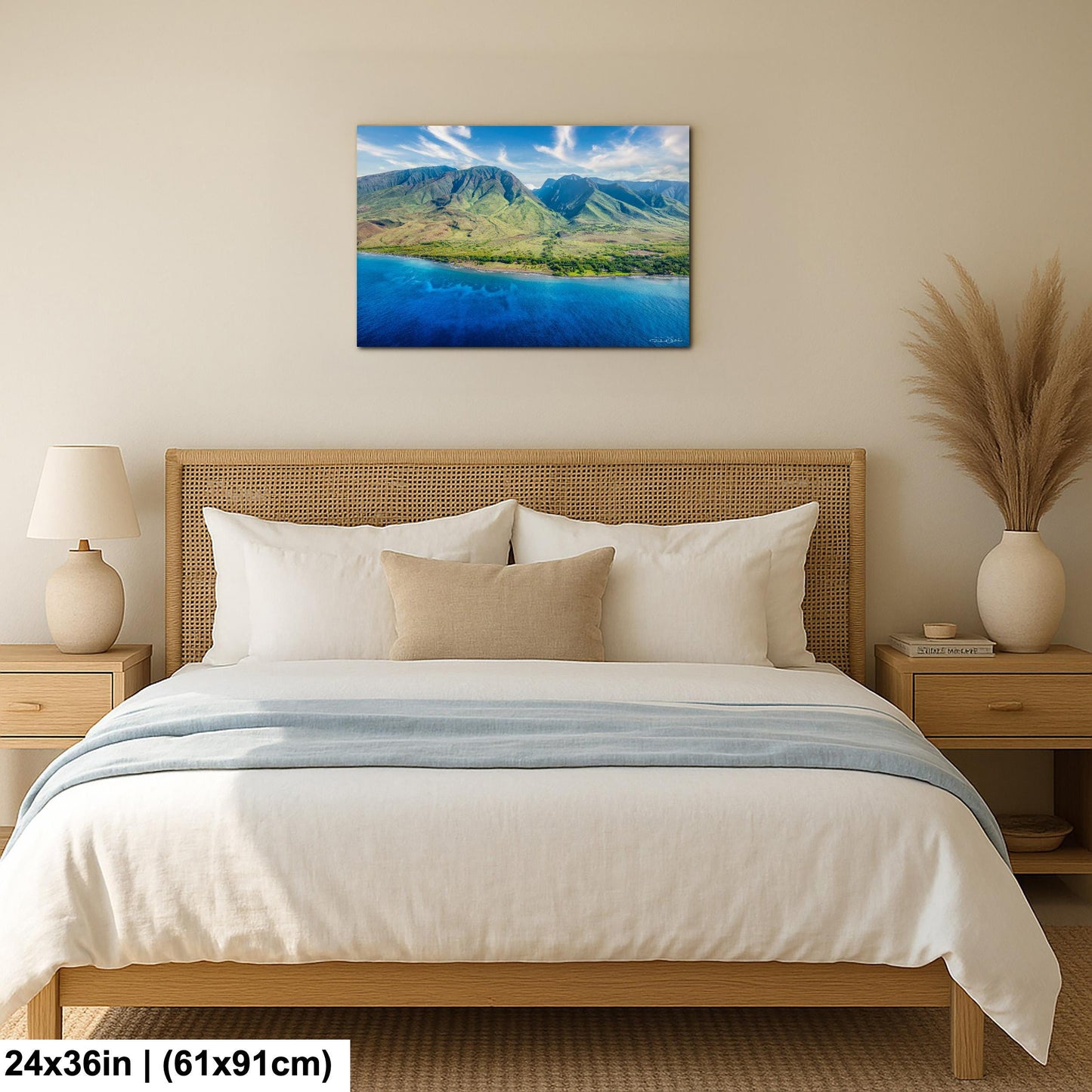 Maui Island Wall Art - Vibrant Hawaiian Landscape Art | Coastal Colors Decor