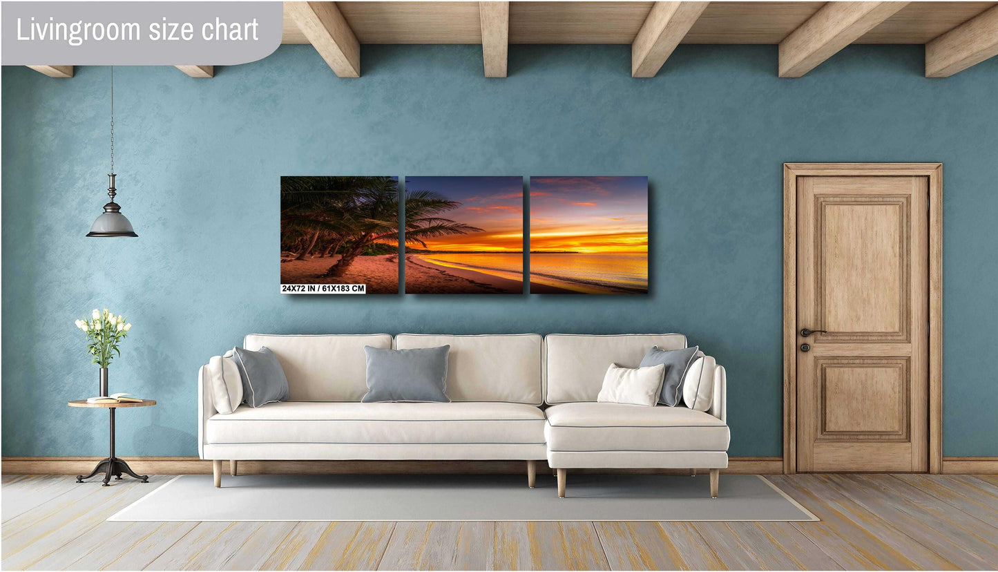 Tulum Wall Art - Vibrant Beach Wall Art | Coastal Home Decor | Large Canvas Print