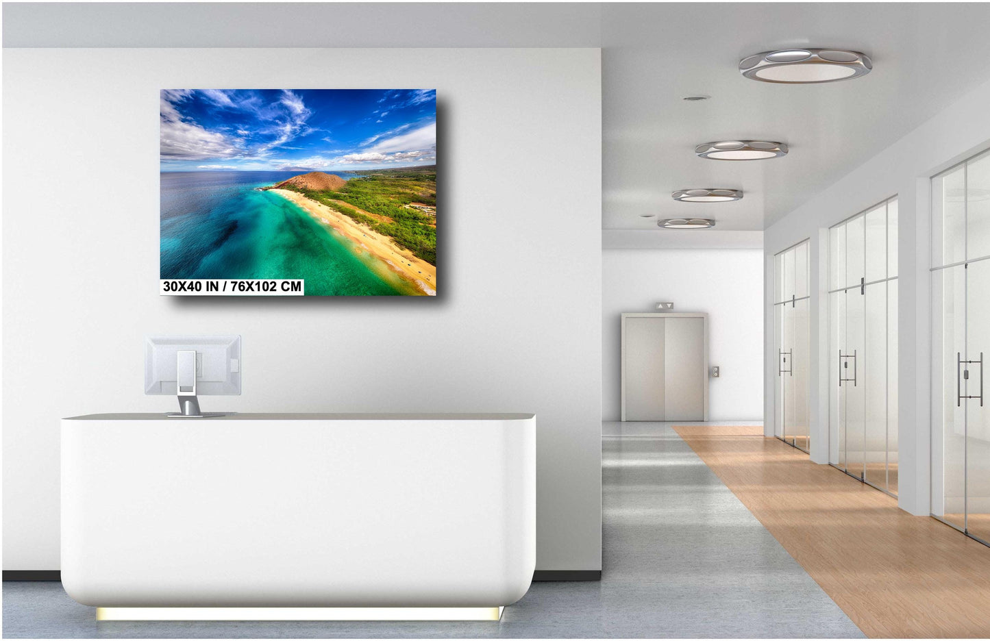 Maui Wall Art - Big Beach Canvas & Metal Wall Decor | Tropical Landscape Print