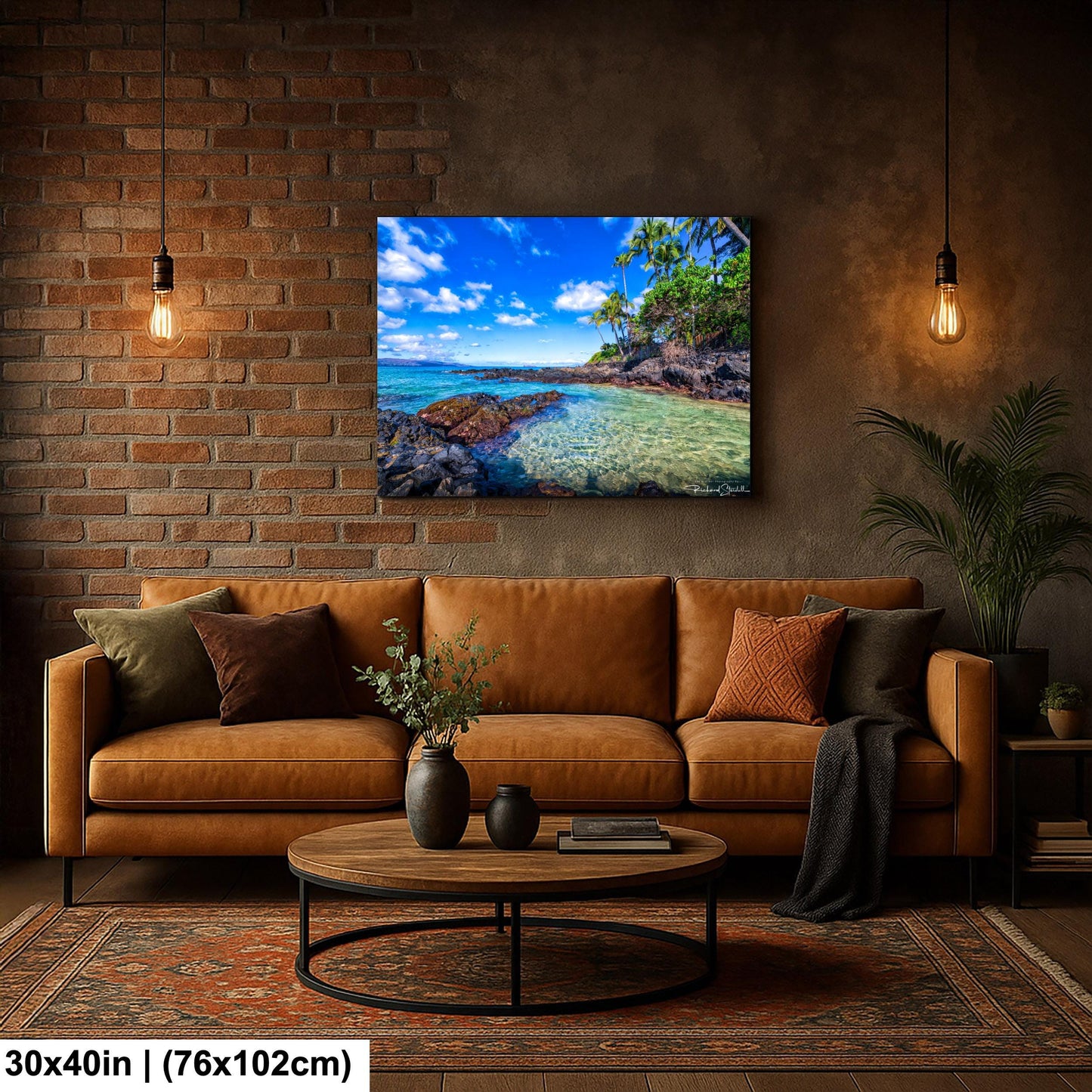 Maui Secret Beach Print - Premium Ocean Wall Decor | Sunrise Photo Art