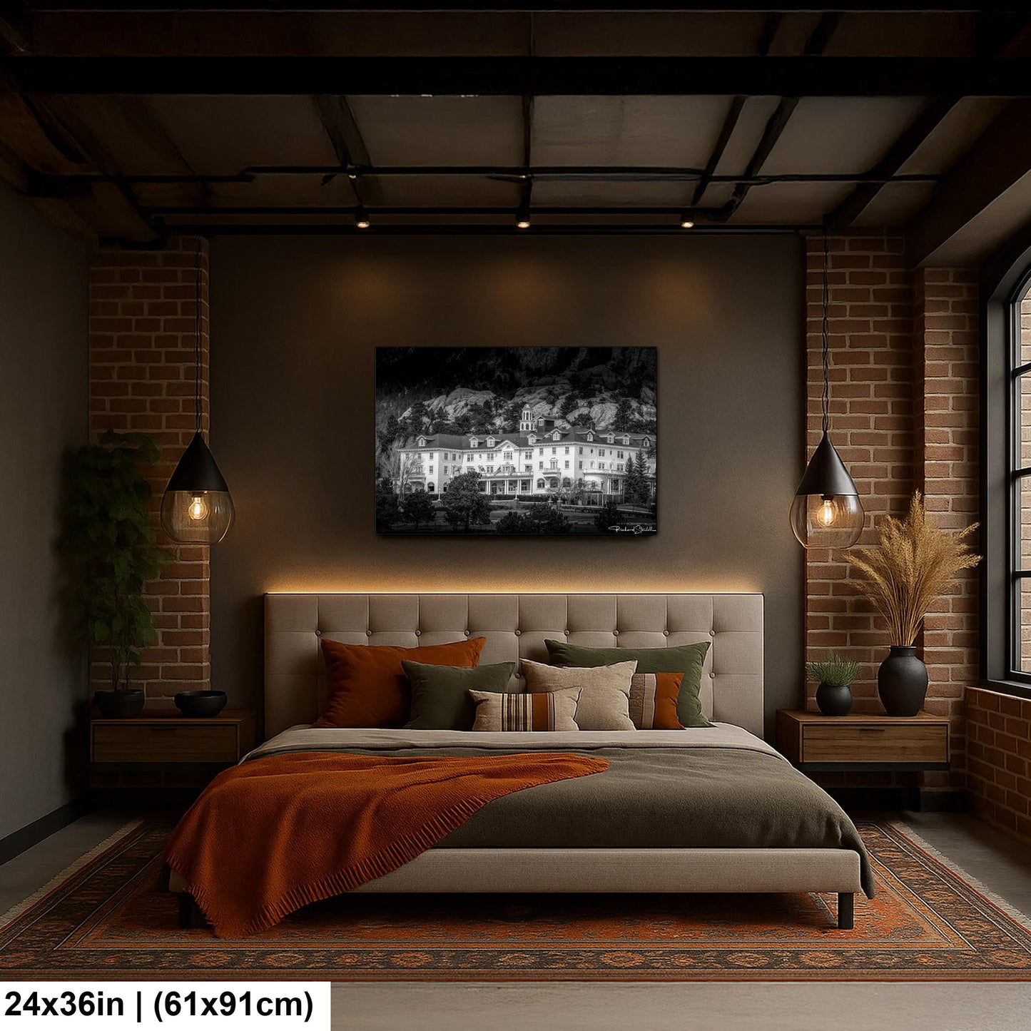 Stanley Hotel Art Print - Iconic Estes Park Wall Art | Black & White Rocky Mountains