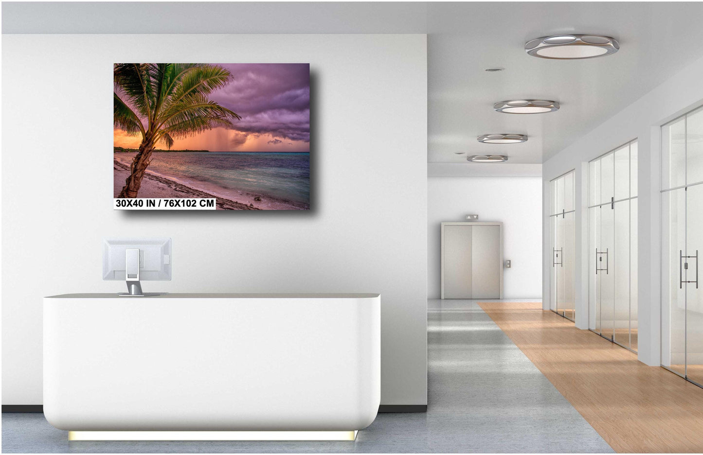 Tulum Tropical Wall Art – Vibrant Beach Scene Canvas & Aluminum Metal Print